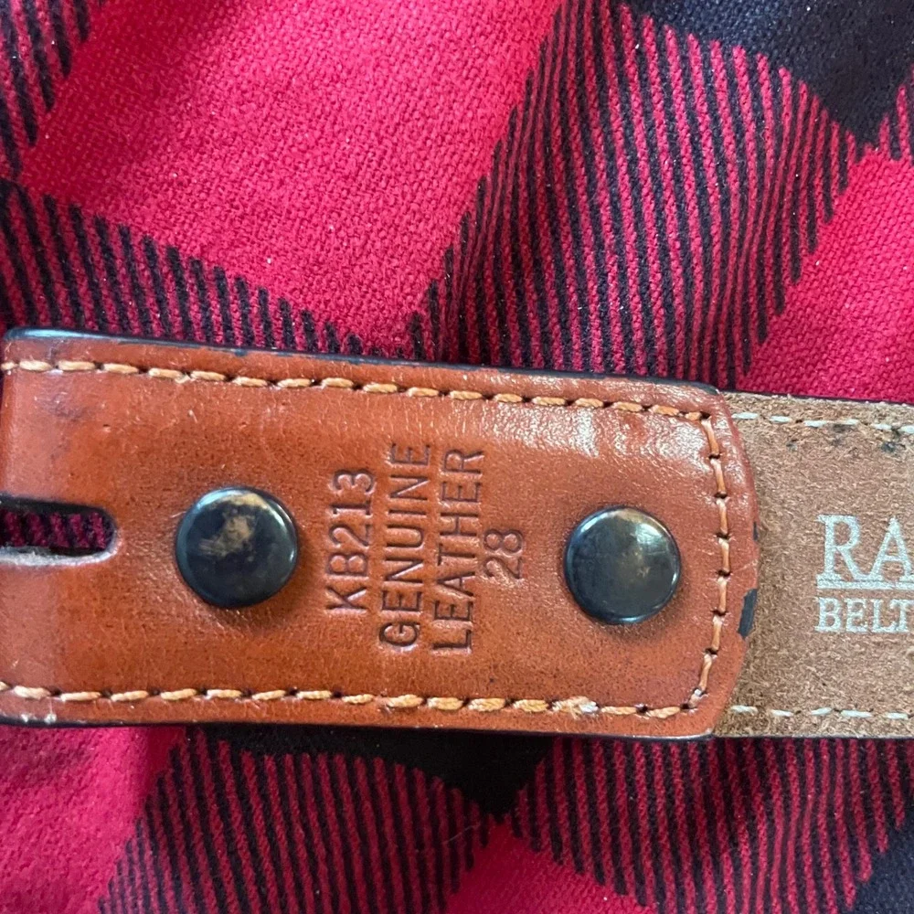 Ranger Belt Company Kids Western Star Rhinestone Cowhide Leather‎ Belt Size 28